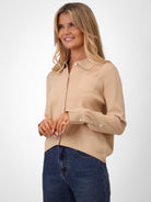 Kate & Pippa Sofi Cardigan In Beige-Kate & Pippa Autumn/Winter Ladies Clothing