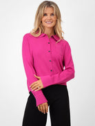 Kate & Pippa Sofi Cardigan In Magenta-Kate & Pippa Autumn/Winter Ladies Clothing