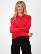 Kate & Pippa Sofi Cardigan In Red-Kate & Pippa Autumn/Winter Ladies Clothing