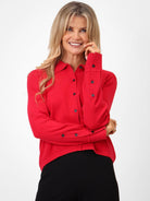 Kate & Pippa Sofi Cardigan In Red-Kate & Pippa Autumn/Winter Ladies Clothing