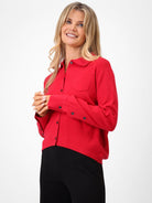 Kate & Pippa Sofi Cardigan In Red-Kate & Pippa Autumn/Winter Ladies Clothing