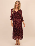 Kate & Pippa Streasa Midi Dress In Plum-Kate & Pippa
