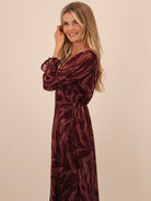 Kate & Pippa Streasa Midi Dress In Plum-Kate & Pippa