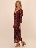 Kate & Pippa Streasa Midi Dress In Plum-Kate & Pippa