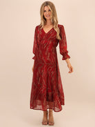 Kate & Pippa Streasa Midi Dress In Red-Kate & Pippa