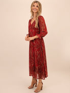 Kate & Pippa Streasa Midi Dress In Red-Kate & Pippa