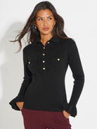 Kate & Pippa Sutton Knit Top In Black-Kate & Pippa