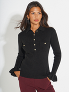 Kate & Pippa Sutton Knit Top In Black-Kate & Pippa