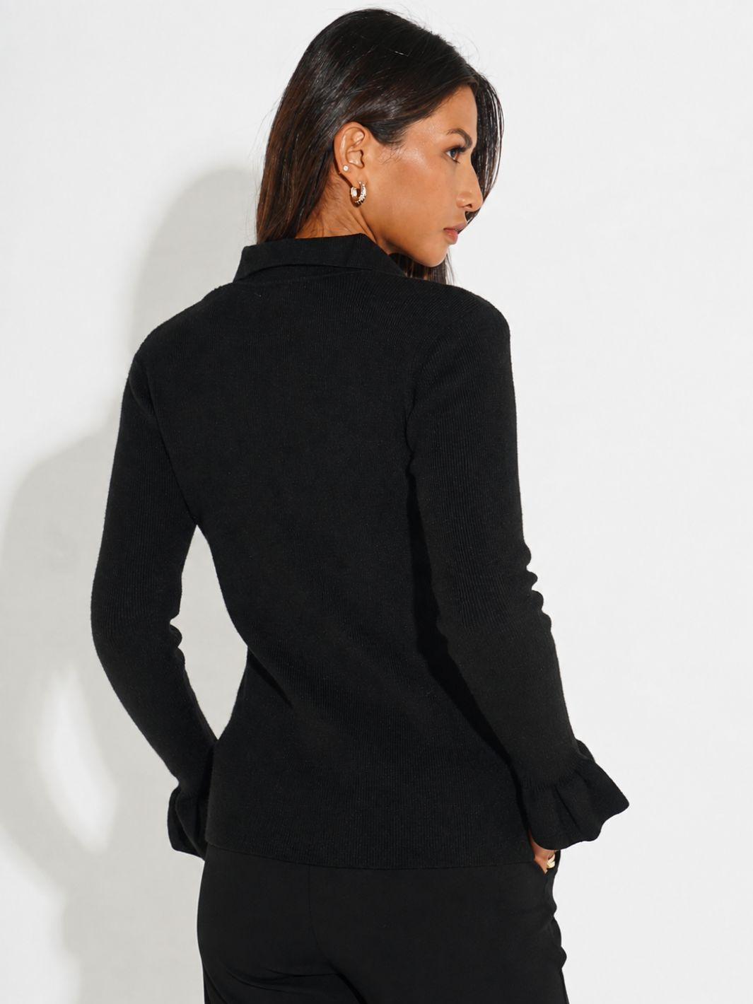 Kate & Pippa Sutton Knit Top In Black-Kate & Pippa