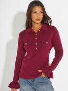Kate & Pippa Sutton Knit Top In Plum-Kate & Pippa