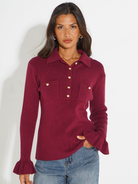 Kate & Pippa Sutton Knit Top In Plum-Kate & Pippa