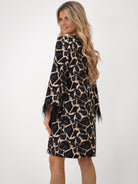 Kate & Pippa Taylor Mini Shift Dress In Black Print-Kate & Pippa Autumn/Winter Ladies Clothing