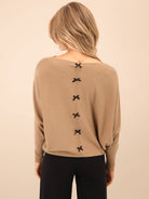 Kate & Pippa Venice Bow Knit In Beige-Kate & Pippa