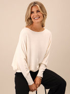 Kate & Pippa Venice Bow Knit In Cream-Kate & Pippa