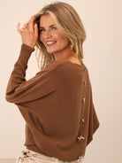 Kate & Pippa Venice Bow Knit In Mocha-Kate & Pippa