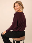 Kate & Pippa Venice Bow Knit In Mulberry-Kate & Pippa