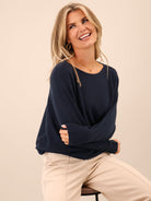 Kate & Pippa Venice Bow Knit In Navy-Kate & Pippa