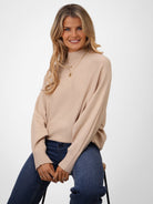 Kate & Pippa Verona Knit Jumper In Beige-Kate & Pippa Autumn/Winter Ladies Clothing