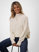 Kate & Pippa Verona Knit Jumper In Cream-Kate & Pippa Autumn/Winter Ladies Clothing