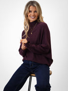 Kate & Pippa Verona Knit Jumper In Mulberry-Kate & Pippa Autumn/Winter Ladies Clothing