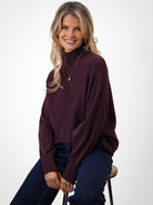 Kate & Pippa Verona Knit Jumper In Mulberry-Kate & Pippa Autumn/Winter Ladies Clothing