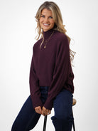 Kate & Pippa Verona Knit Jumper In Mulberry-Kate & Pippa Autumn/Winter Ladies Clothing