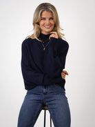 Kate & Pippa Verona Knit Jumper In Navy-Kate & Pippa Autumn/Winter Ladies Clothing