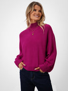 Kate & Pippa Verona Knit Jumper In Plum-Kate & Pippa Autumn/Winter Ladies Clothing