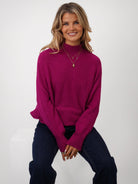 Kate & Pippa Verona Knit Jumper In Plum-Kate & Pippa Autumn/Winter Ladies Clothing