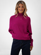 Kate & Pippa Verona Knit Jumper In Plum-Kate & Pippa Autumn/Winter Ladies Clothing