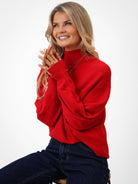 Kate & Pippa Verona Knit Jumper In Red-Kate & Pippa Autumn/Winter Ladies Clothing