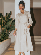 Kate & Pippa Victoria Midi Dress In Beige-Kate & Pippa