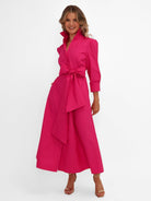 Kate & Pippa Victoria Midi Dress In Cerise Pink-Kate & Pippa