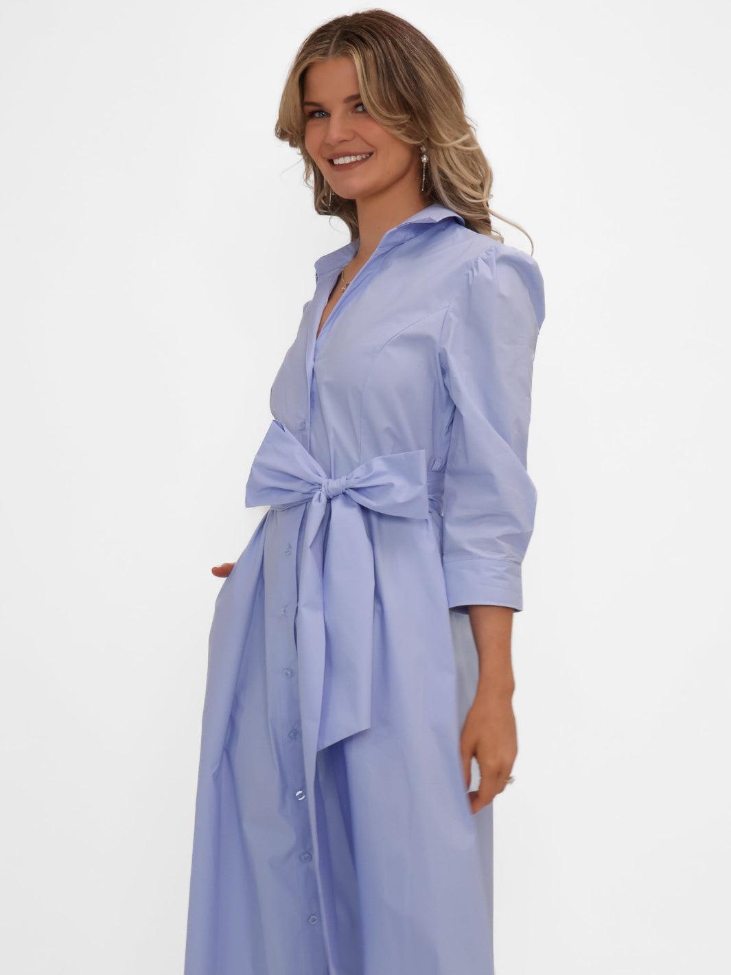 Kate & Pippa Victoria Midi Dress In Light Blue-Kate & Pippa