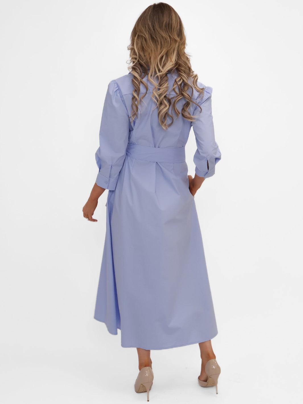 Kate & Pippa Victoria Midi Dress In Light Blue-Kate & Pippa