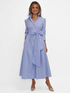 Kate & Pippa Victoria Midi Dress In Light Blue-Kate & Pippa