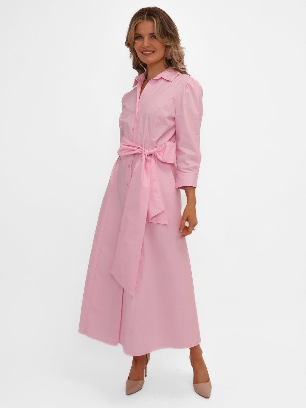 Kate & Pippa Victoria Midi Dress In Light Pink-Kate & Pippa