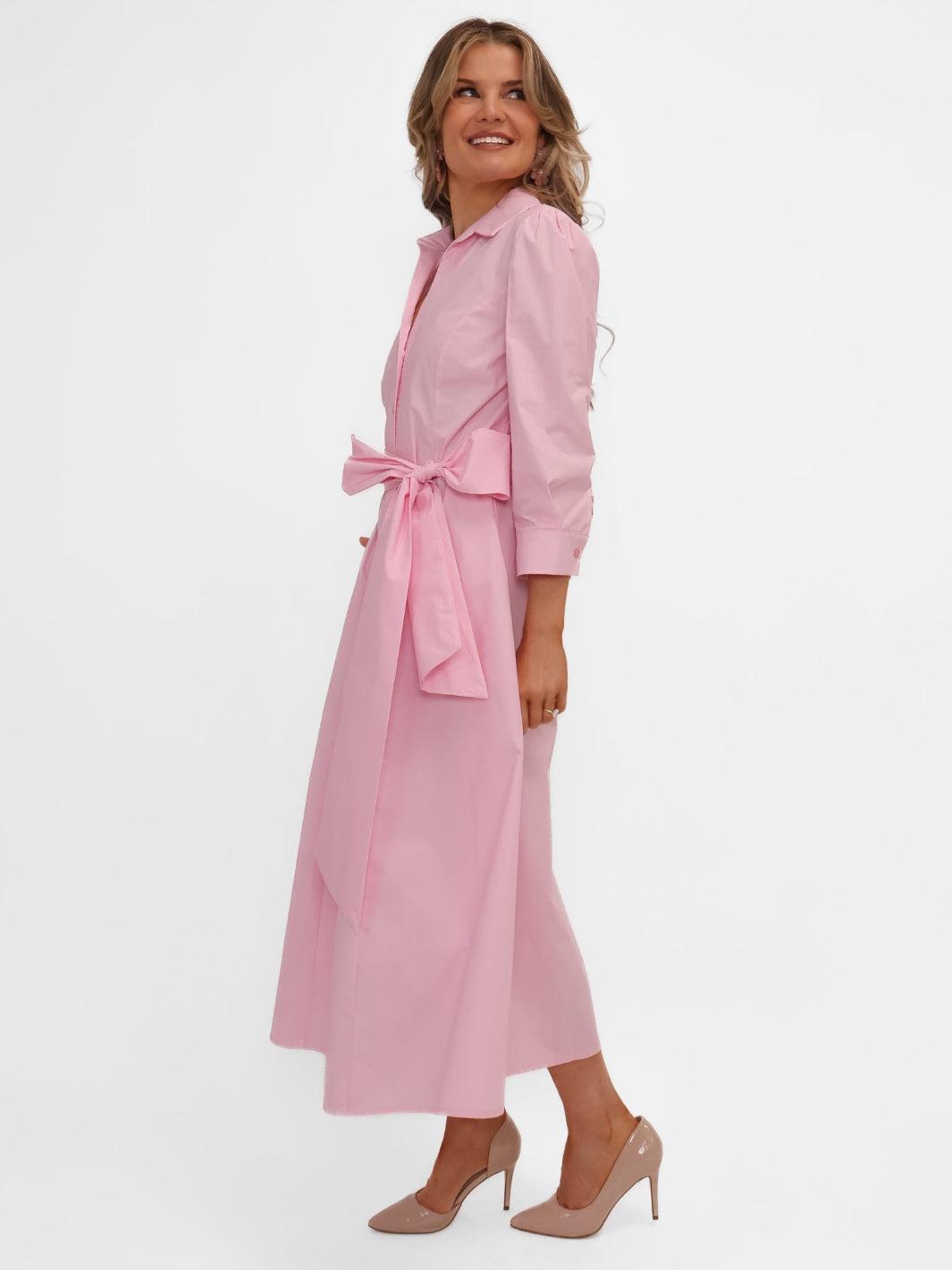 Kate & Pippa Victoria Midi Dress In Light Pink-Kate & Pippa