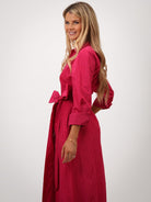 Kate & Pippa Victoria Taffeta Midi Dress In Pink-Kate & Pippa Autumn/Winter Ladies Clothing