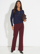 Kate & Pippa Yale Trousers In Mulberry-Kate & Pippa
