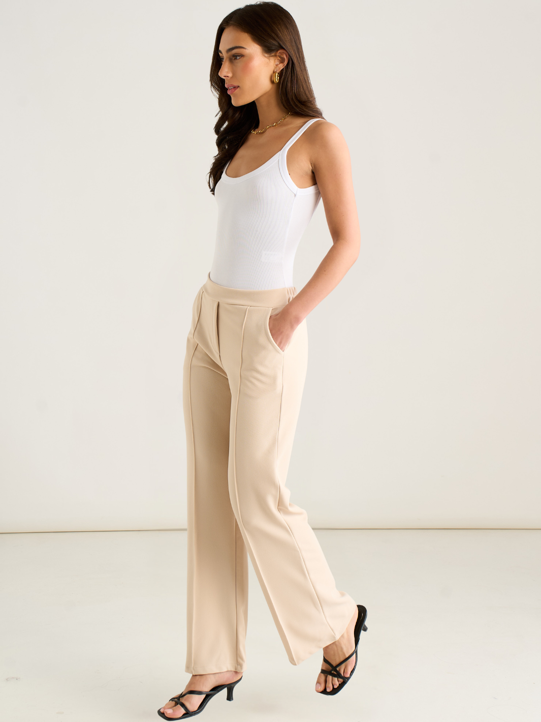 Kate & Pippa Yale Trousers In Soft Beige-Kate & Pippa