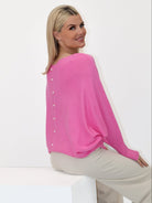 Kate & Pippa Elba Pearl Detail Knit Jumper In Pink-Kate & Pippa