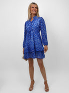 Kate & Pippa Latina Mini Dress In Blue Print-Kate & Pippa