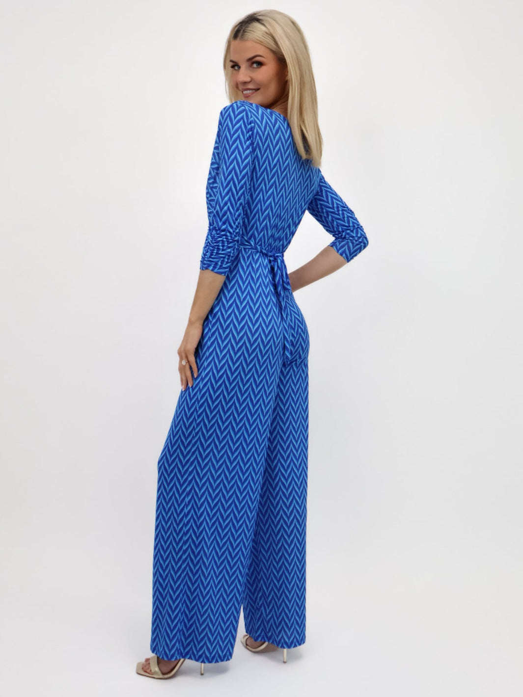 Kate & Pippa Sophia Jumpsuit In Blue Print-Kate & Pippa