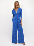 Kate & Pippa Sophia Jumpsuit In Blue Print-Kate & Pippa