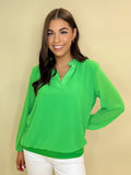 Kate & Pippa Band Top In Green-Kate & Pippa