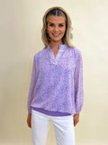 Kate & Pippa Band Top In Lilac Floral Print-Kate & Pippa