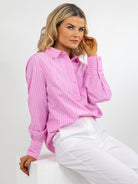 Kate & Pippa Cambridge Striped Shirt In Pink-Nicola Ross