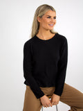 Kate & Pippa Emilia Frill Knit In Black-Kate & Pippa