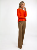Kate & Pippa Emilia Frill Knit In Orange-Kate & Pippa